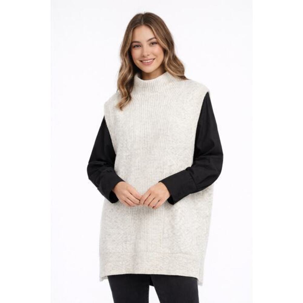 Banana Republic sweater Vest Wool Alpaca Blend high neck oversized size medium